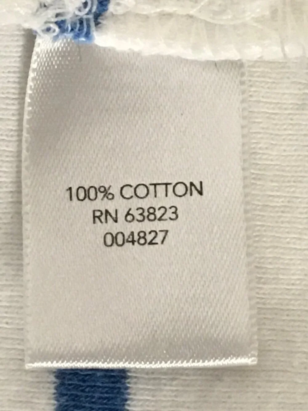CJ Banks Top Women Size 1X White w Blue Stripes Short Sleeve T shirt Round Neck - Picture 12 of 14